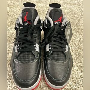 Men’s NIKE Air Jordan 4 Retro Bred Reimagined Shoes-Size 12